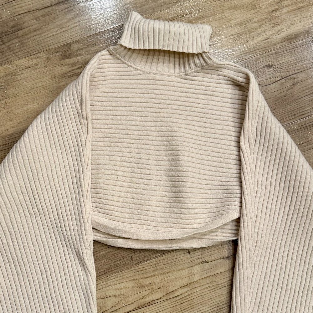 Free People Cropped Knit turtle neck